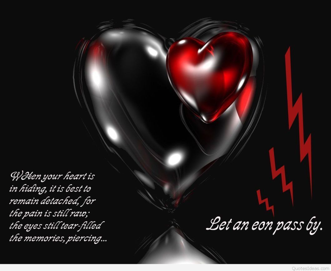 cuore nero rosso lucido citazione, 1060x870 HD, PC