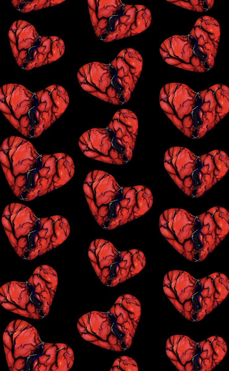 cuore rosso sangue nero, 1024x768 HD, iMac