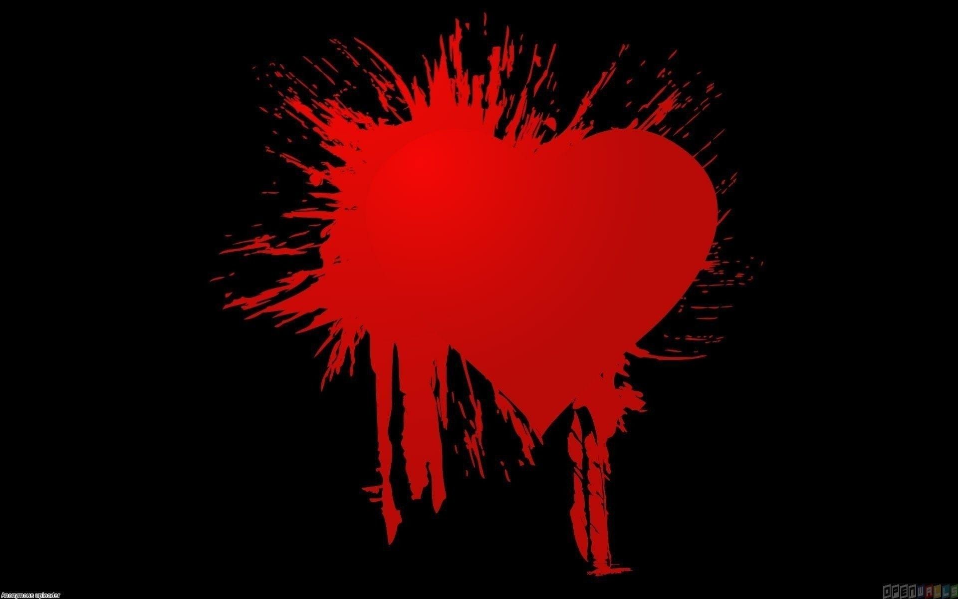 cuore rosso schizzo nero, 1920x1200 WUXGA, Laptop