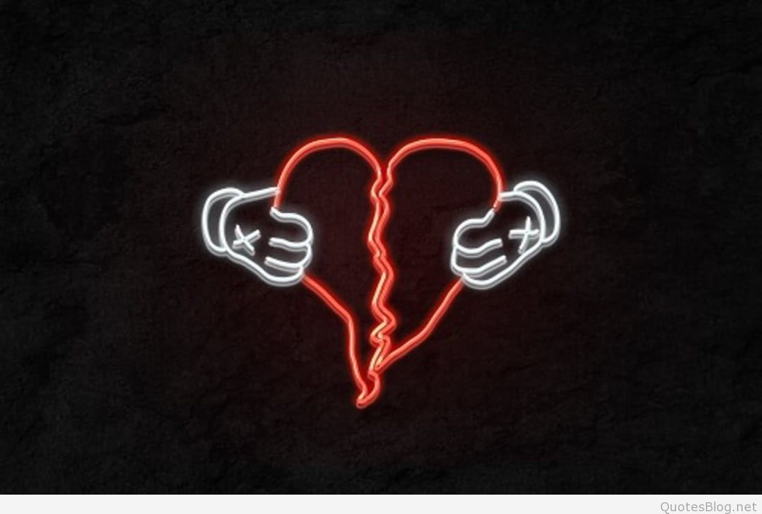 cuore spezzato neon mani, 1100x743 HD, Desktop