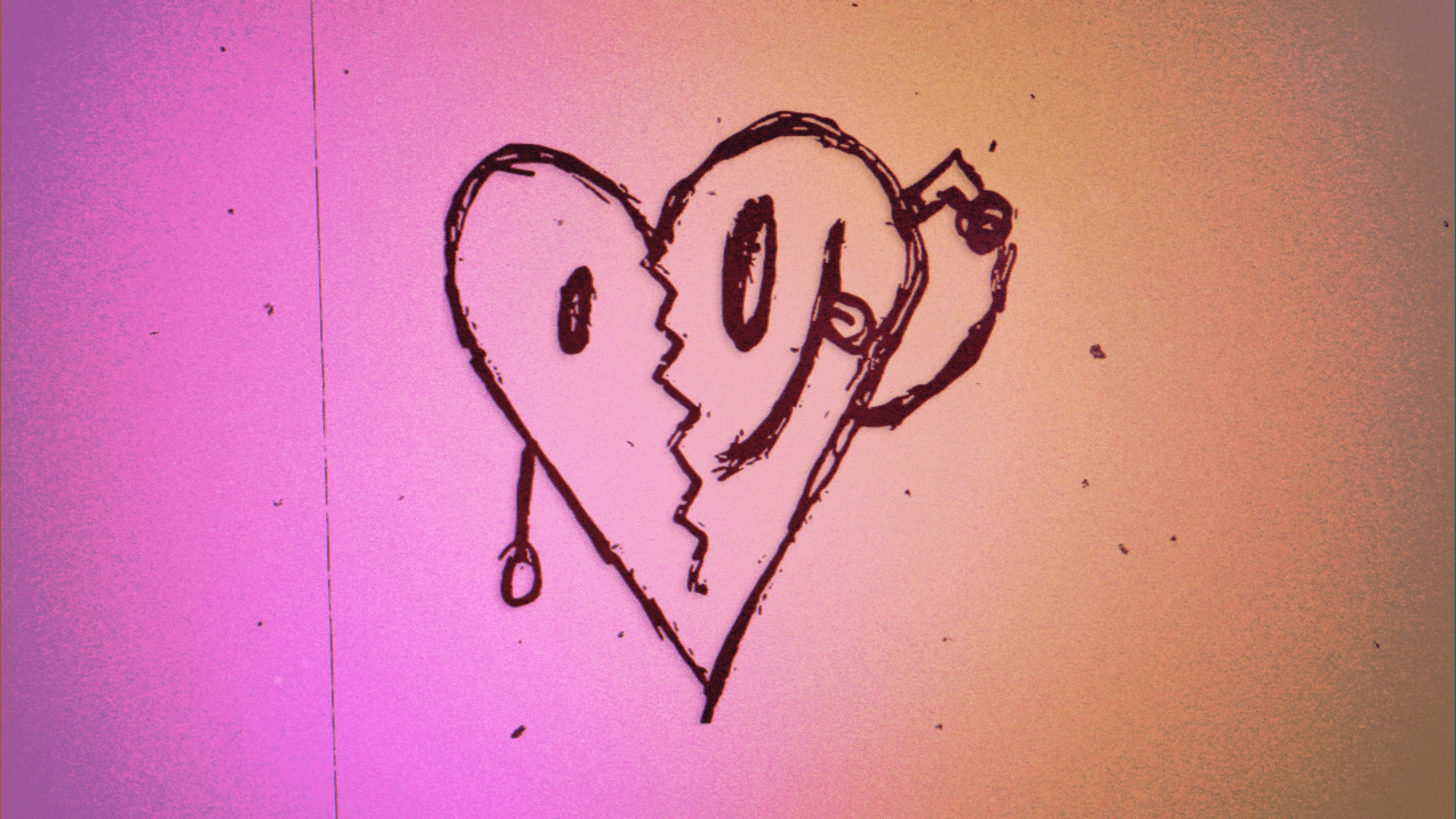 cuore spezzato disegno rosa, 1920x1080 Full HD, PC