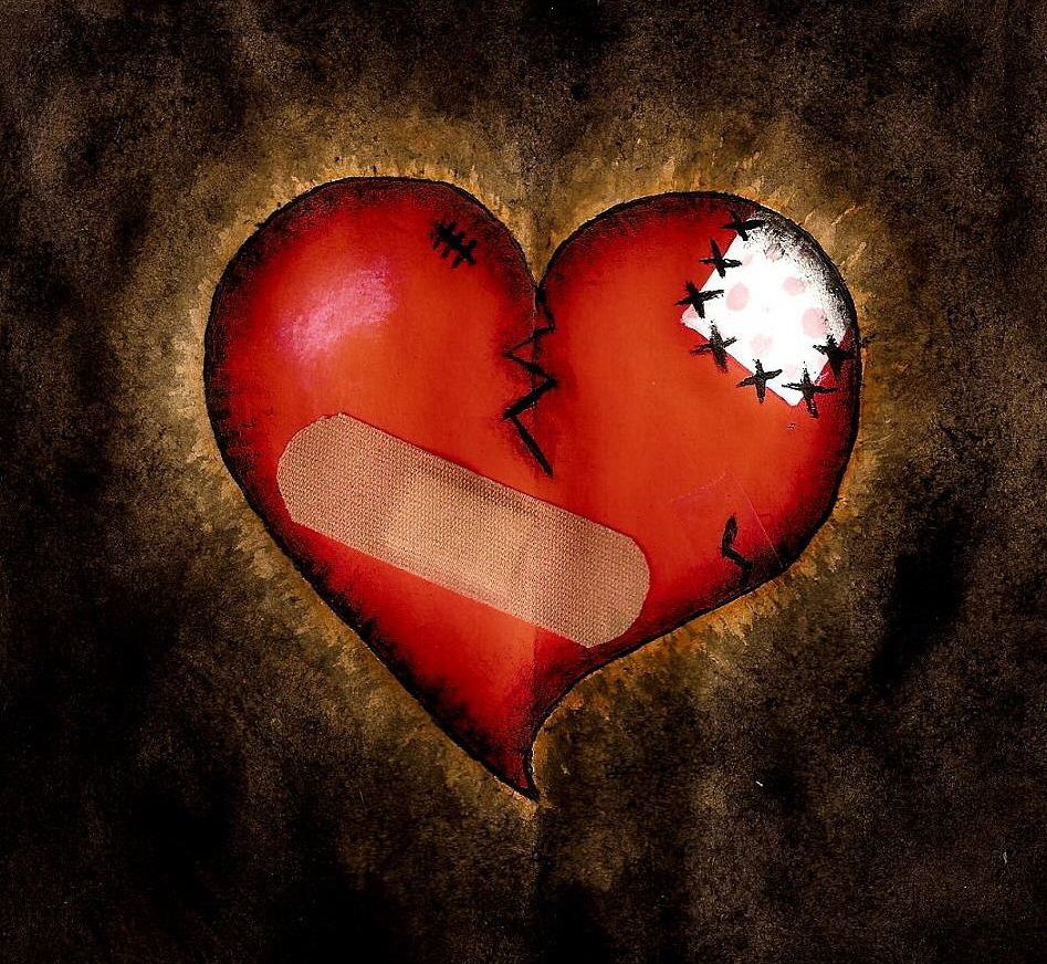 cuore rosso rammendato cerotto disegno, 947x872 HD, PC Desktop