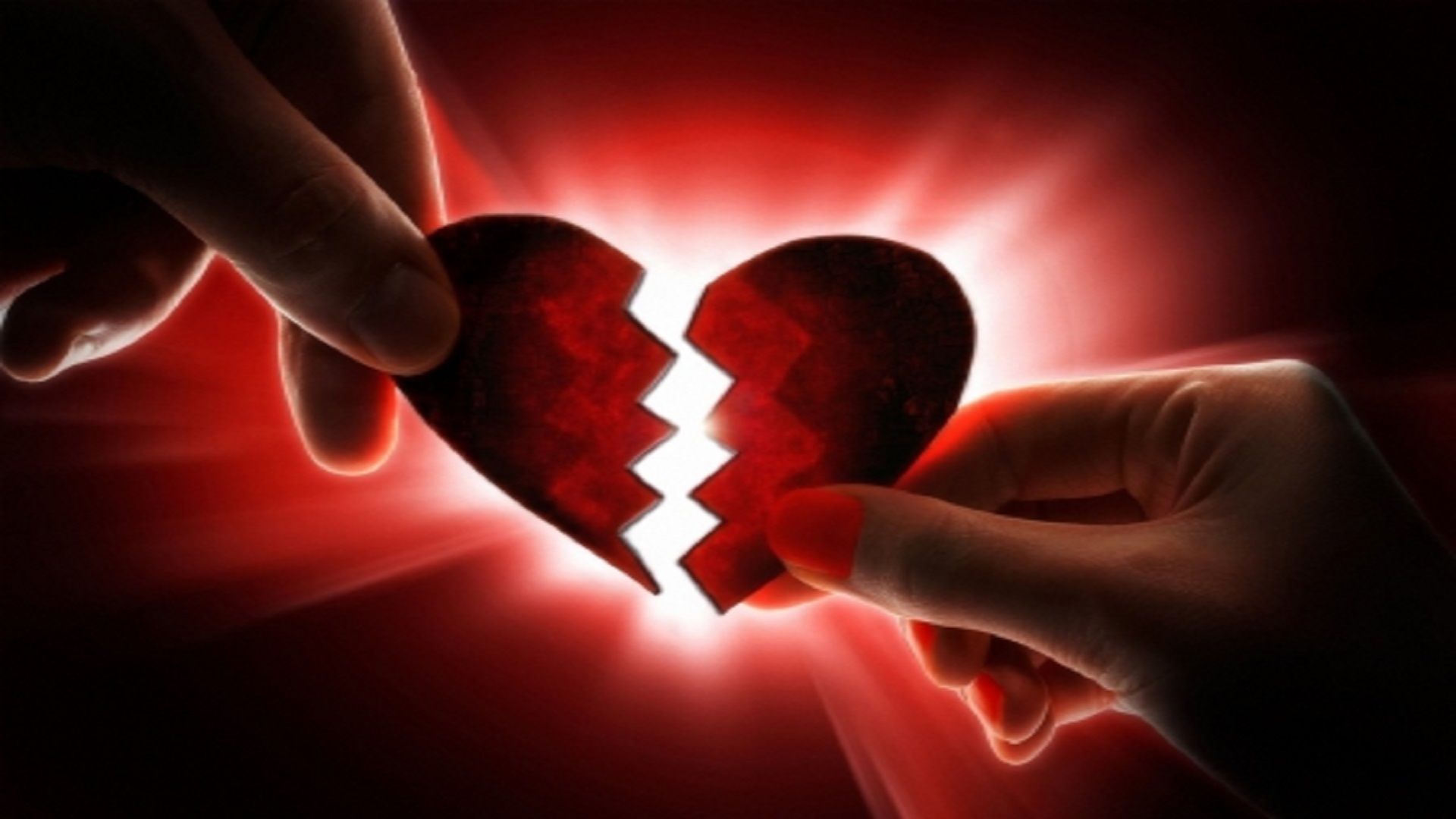 cuore spezzato profili volti neri, 1920x1080 Full HD 1080p, PC