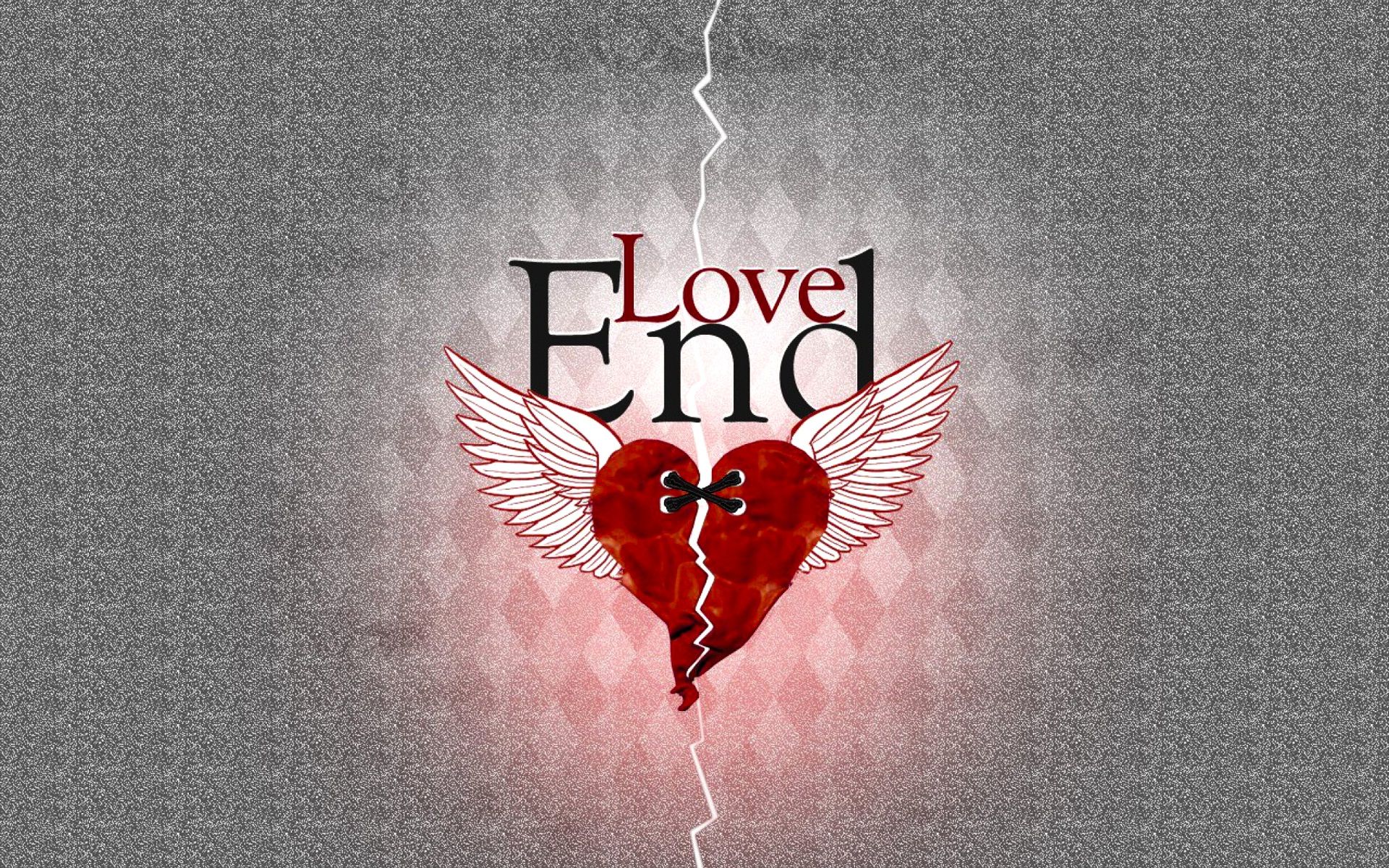 cuore alato spezzato End Love, 1920x1200 Full HD+, Desktop