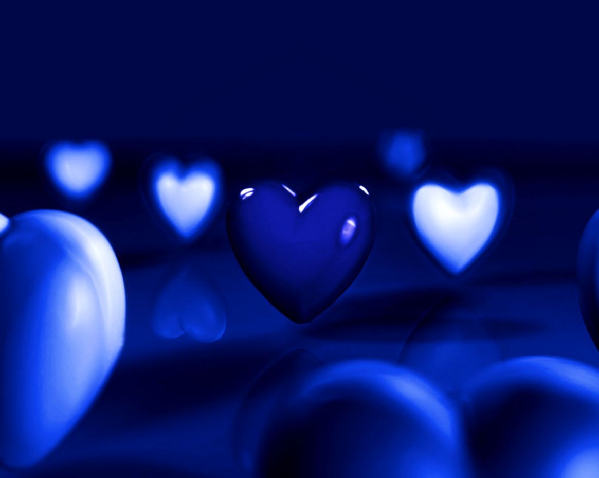 Cuori blu e rosa scintillanti, 1024x768 HD, PC
