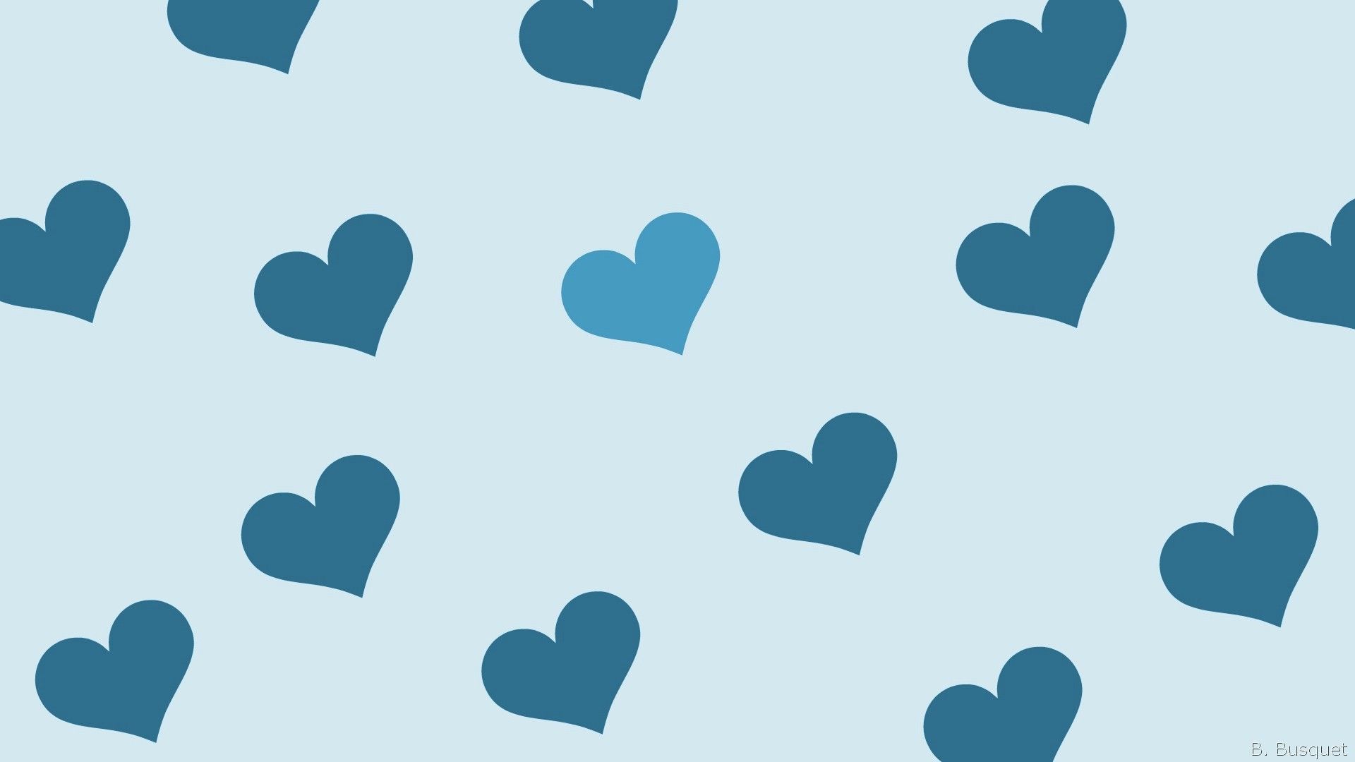 Cuori blu lucidi sfocati, 1165x929 HD, Desktop
