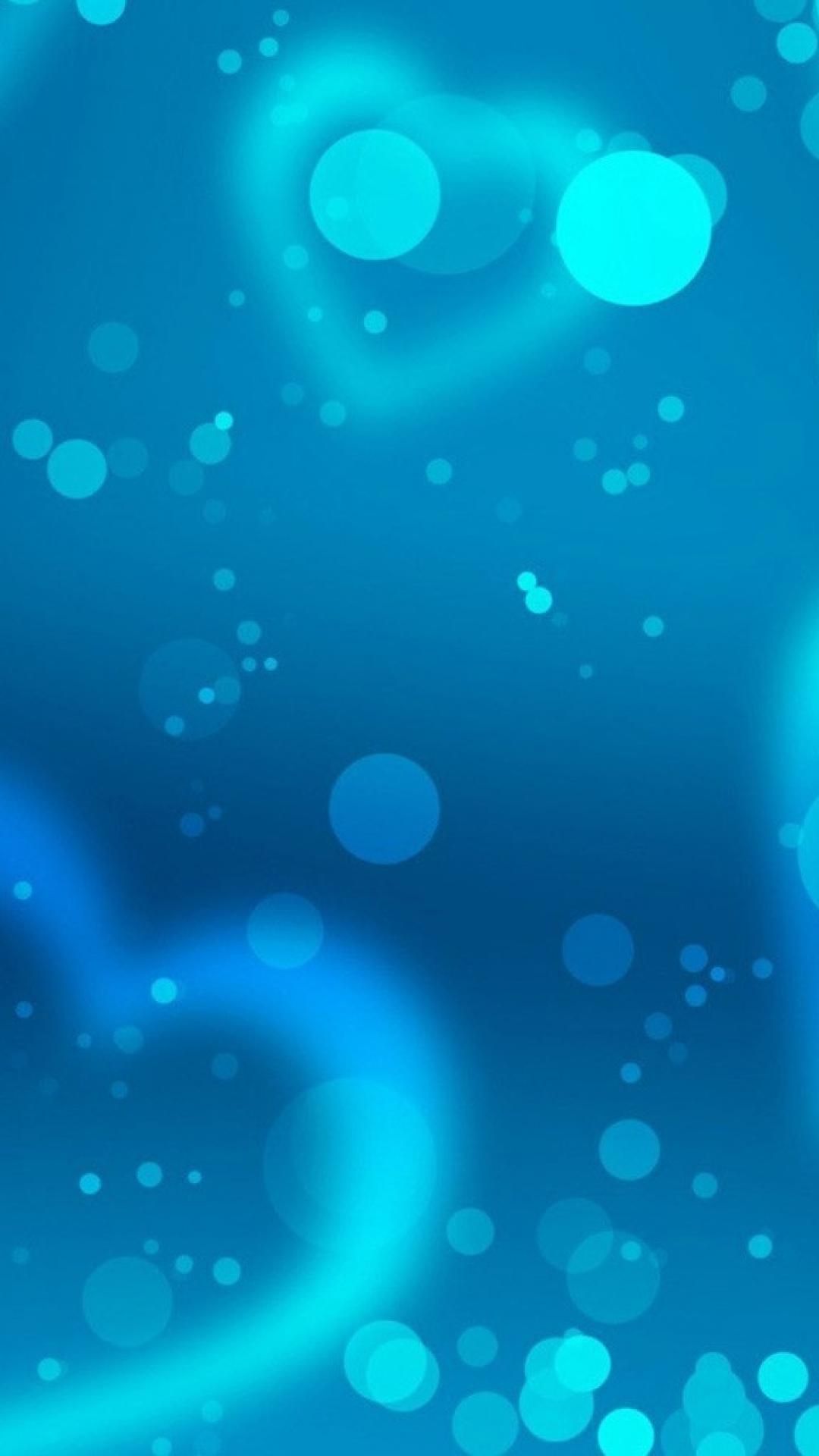 Cuori blu sfocati luminosi, 1080x1920 Full HD Verticale, iPhone