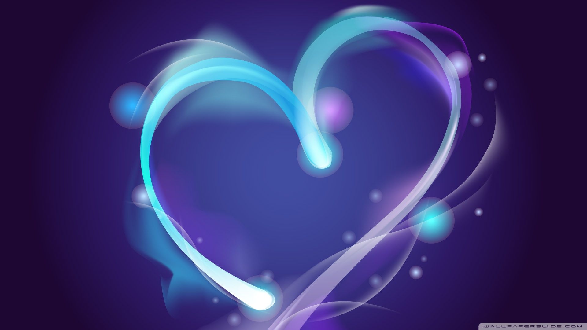 Cuore blu luminoso astratto, 1920x1080 Full HD, Desktop