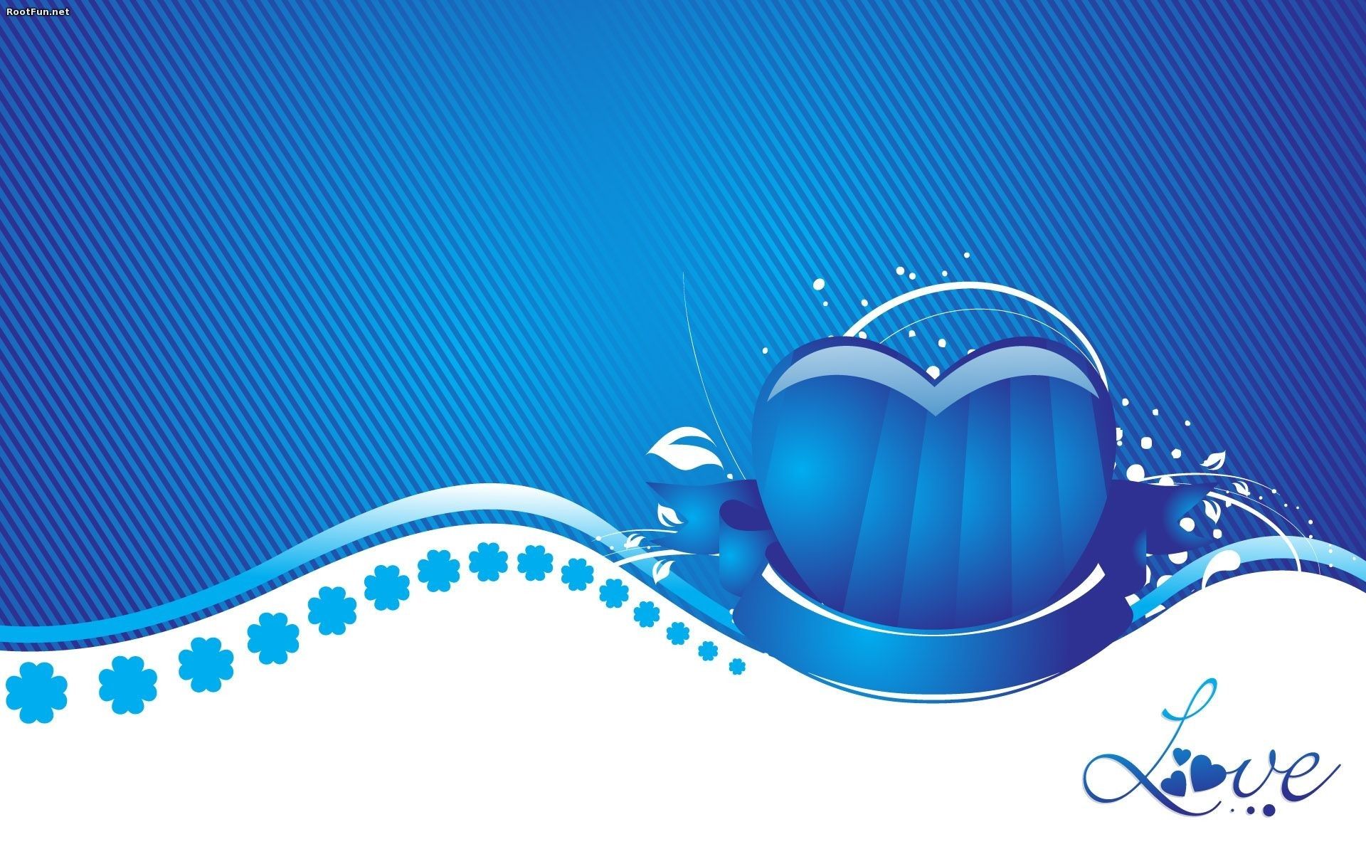 Cuore blu con scritta Love, 1920x1200 Full HD+ WUXGA, Desktop