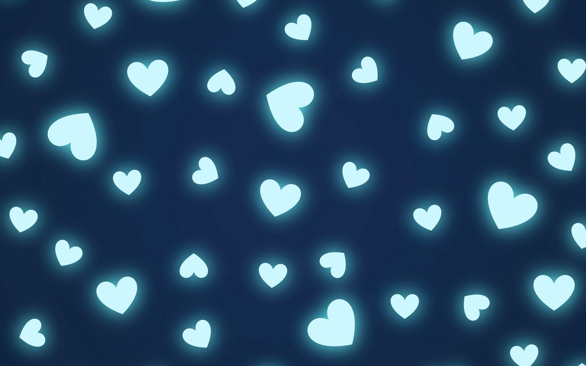 Cuori blu luminosi pattern, 1920x1200 Full HD+, PC