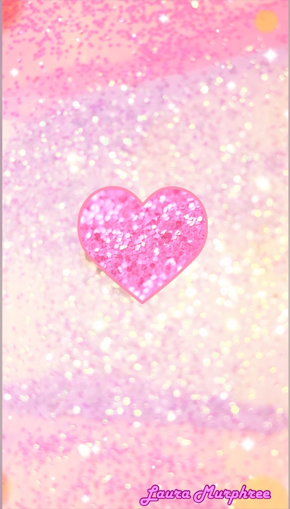 Cuore glitter rosa scintillante, 1167x2048 Full HD Verticale, Smartphone