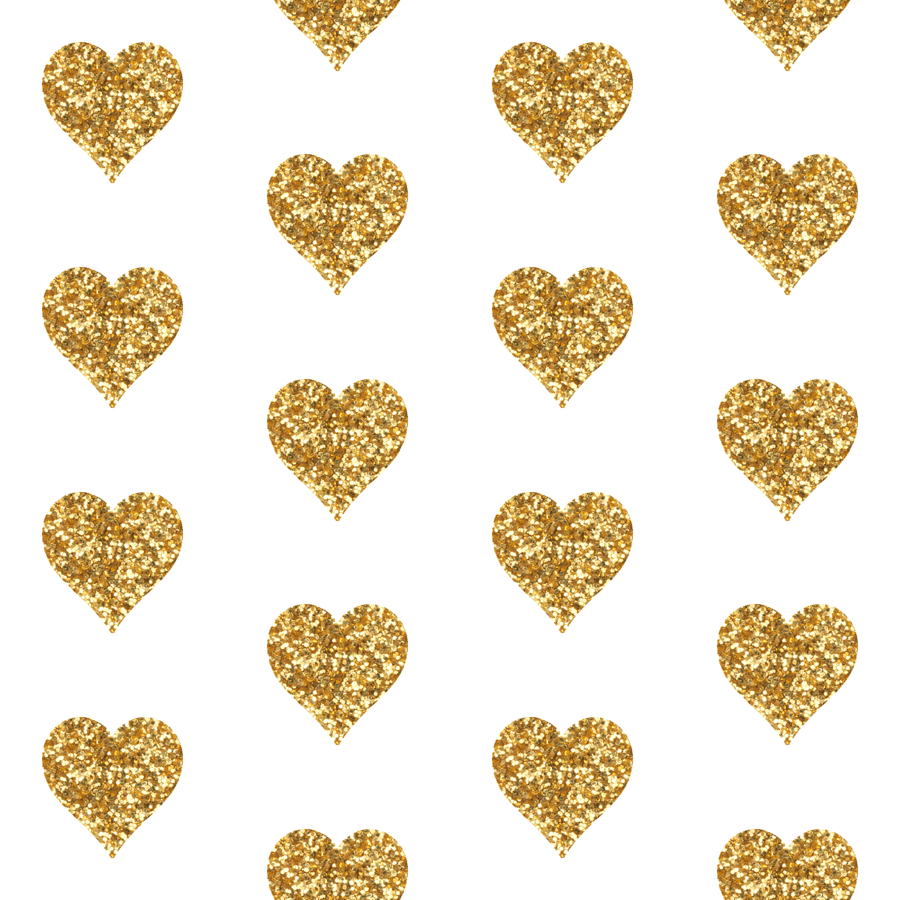 Cuori glitter oro su bianco, 900x900 HD, Laptop