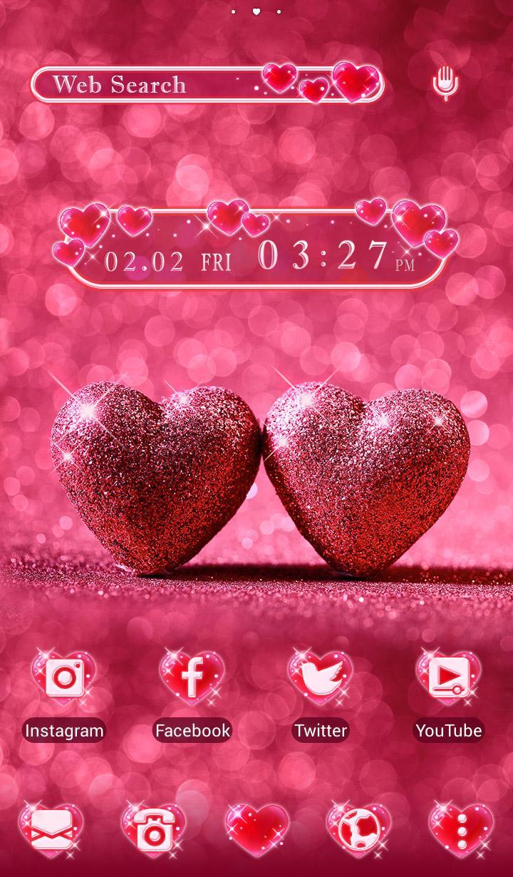 Cuori glitter rosa brillanti, 720x1230 Full HD Verticale, iPhone