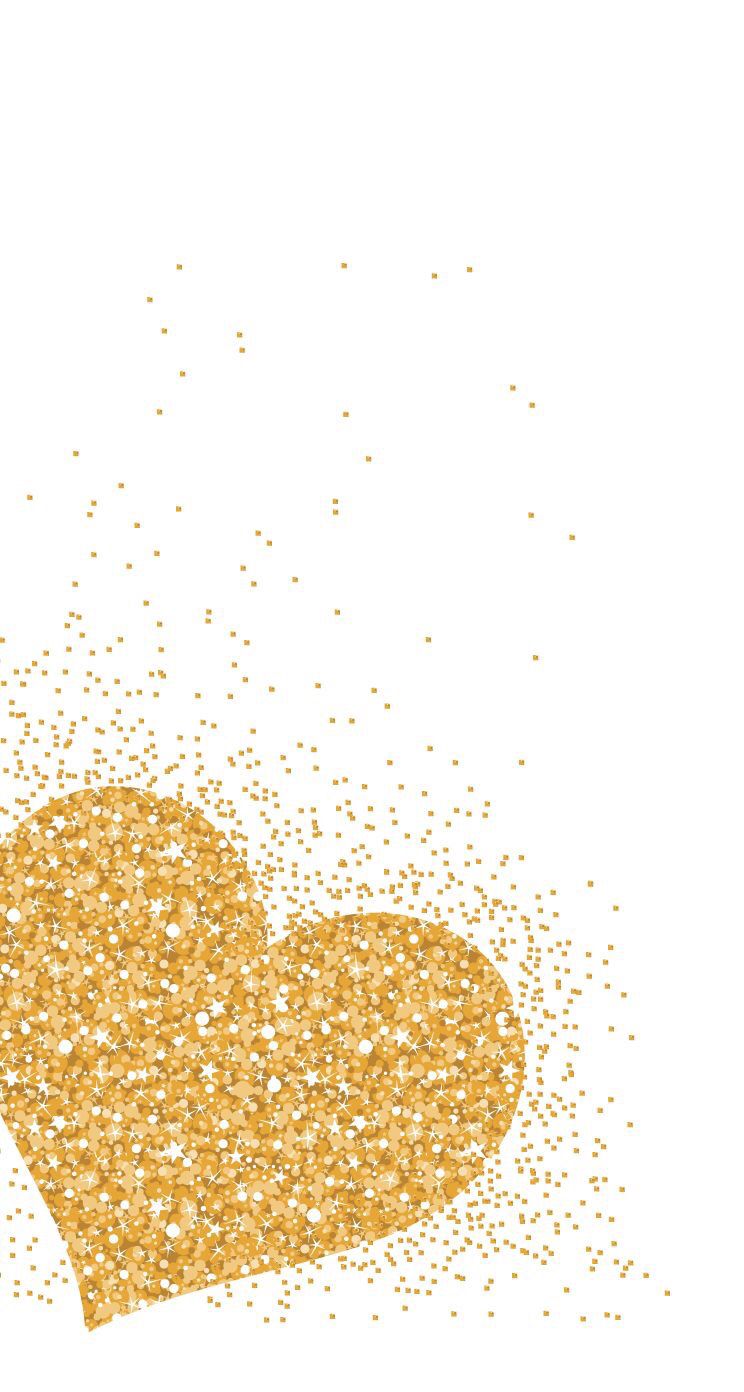 Cuore glitter dorato, 744x1392 Full HD Verticale, Realme