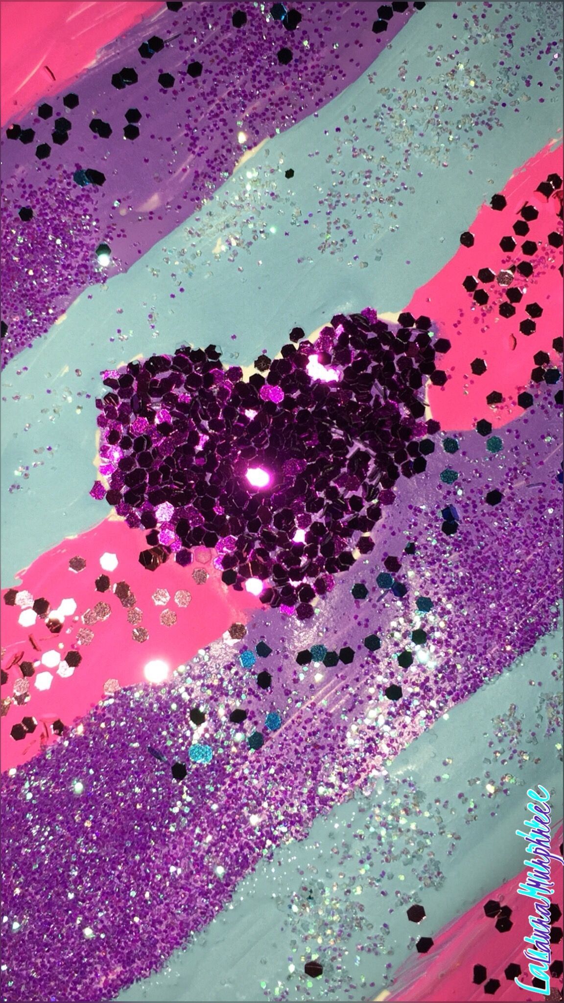 Cuore glitter viola paillettes, 1152x2048 Full HD Verticale, iPhone