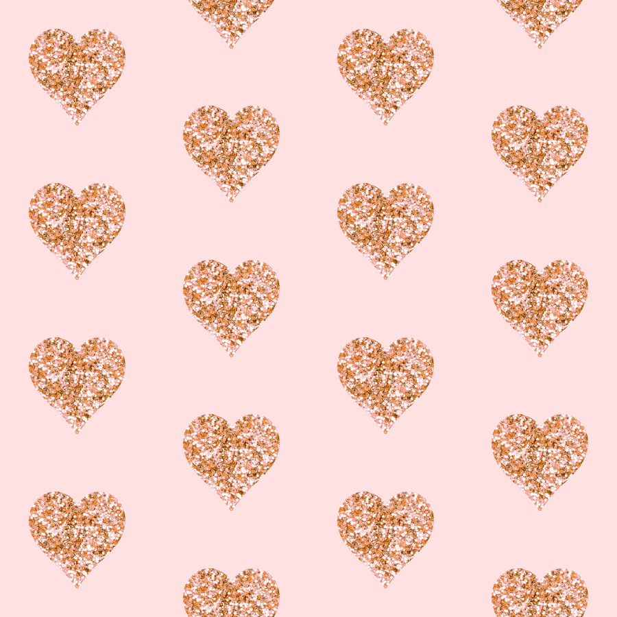 Cuori glitter oro rosa, 900x900 HD, Laptop