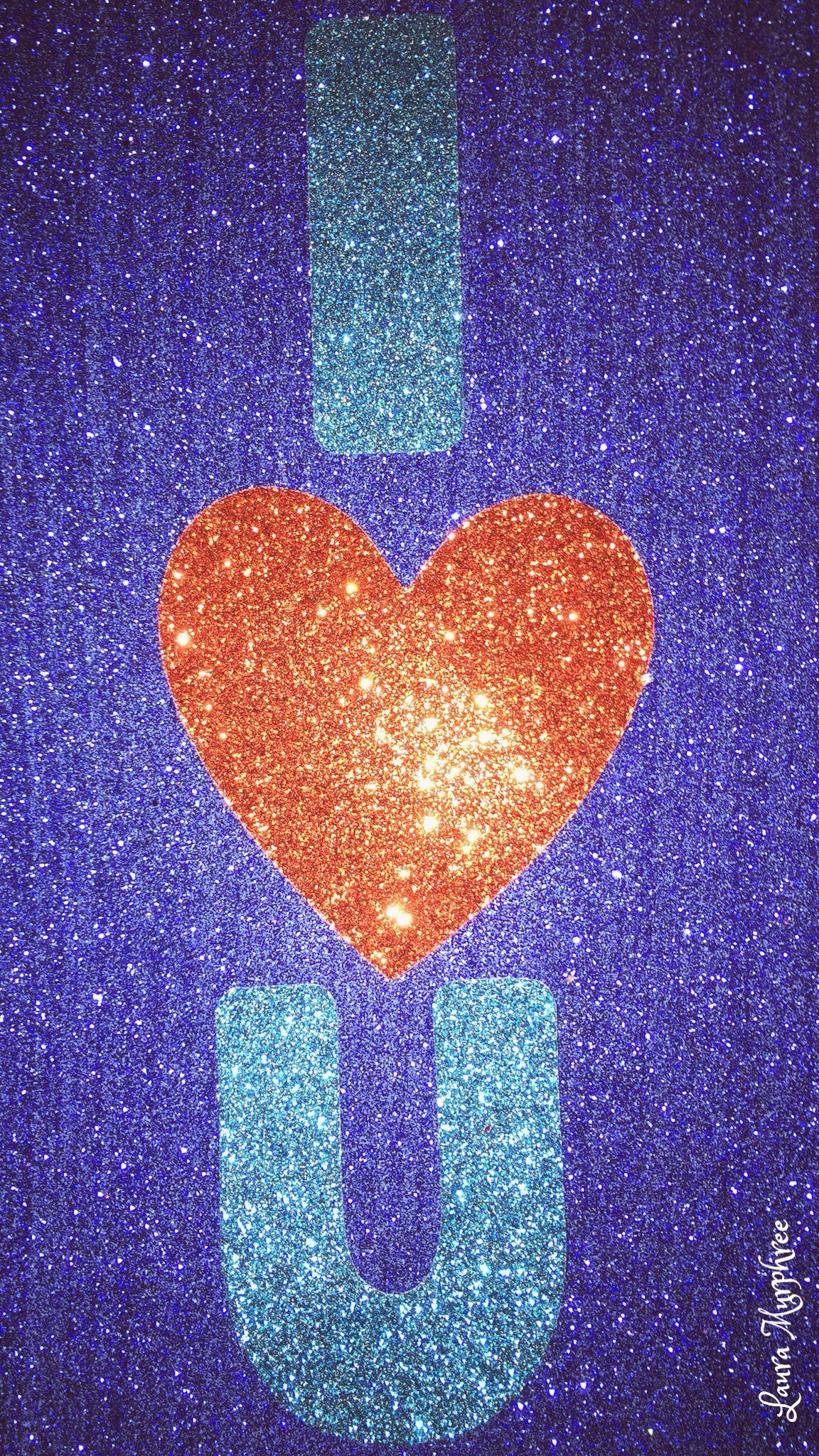 Cuore glitter I love U, 1152x2048 Full HD Verticale, Smartphone