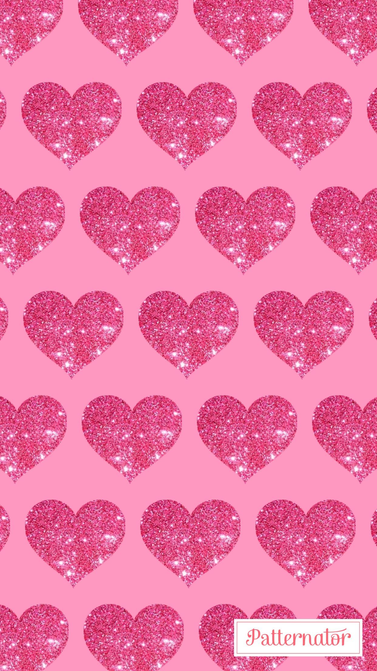 Cuori glitter rosa pattern, 1242x2208 Full HD Verticale, Smartphone