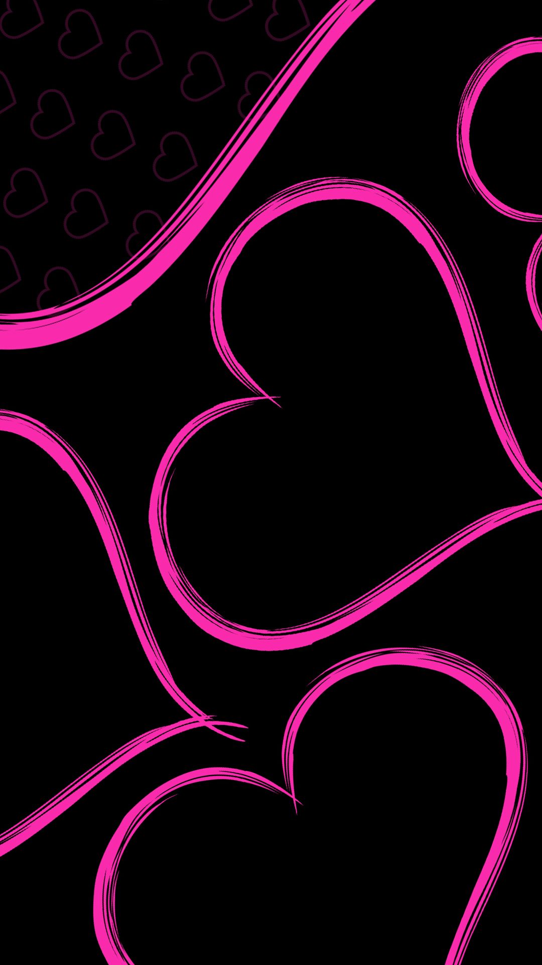 Cuori rosa verde oro, 736x1308 Verticale, Telefono