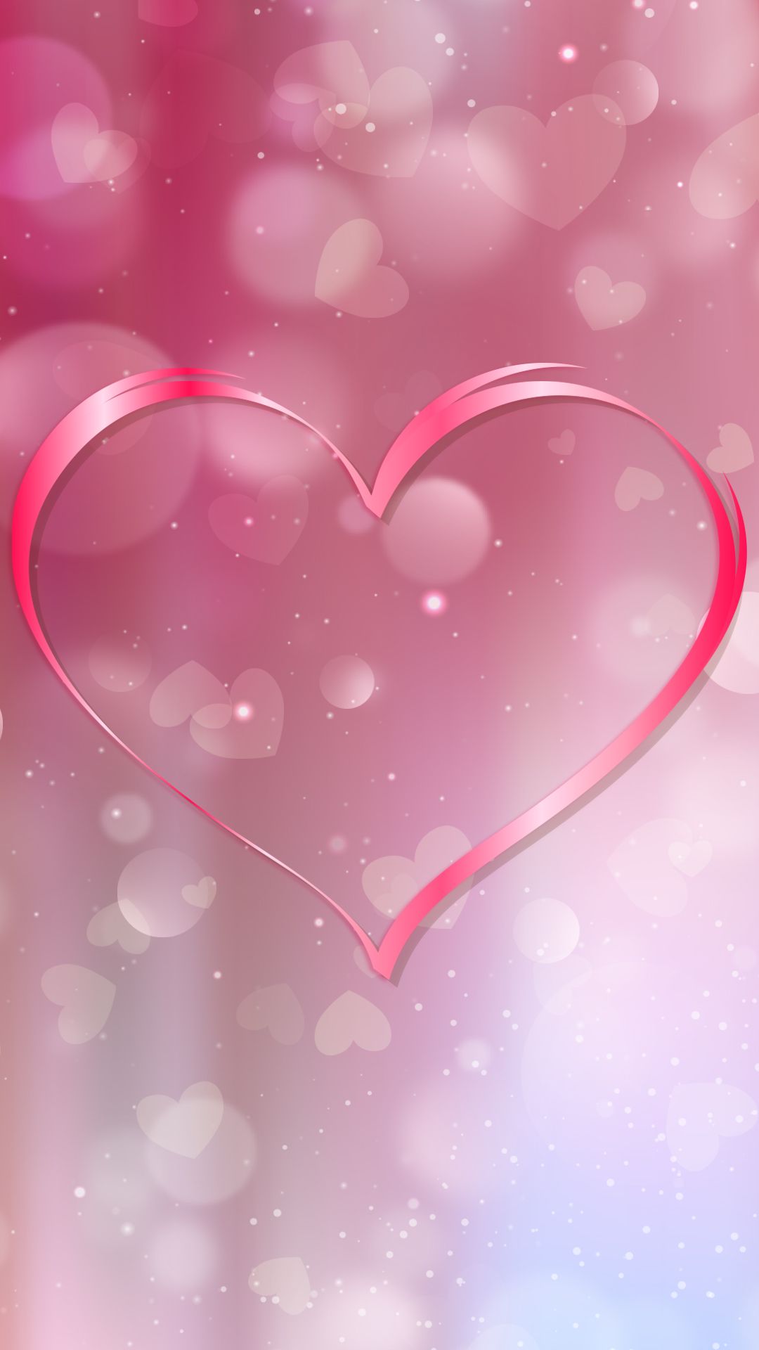 Cuore glitter rosa e viola, 720x1280 Verticale, Mobile