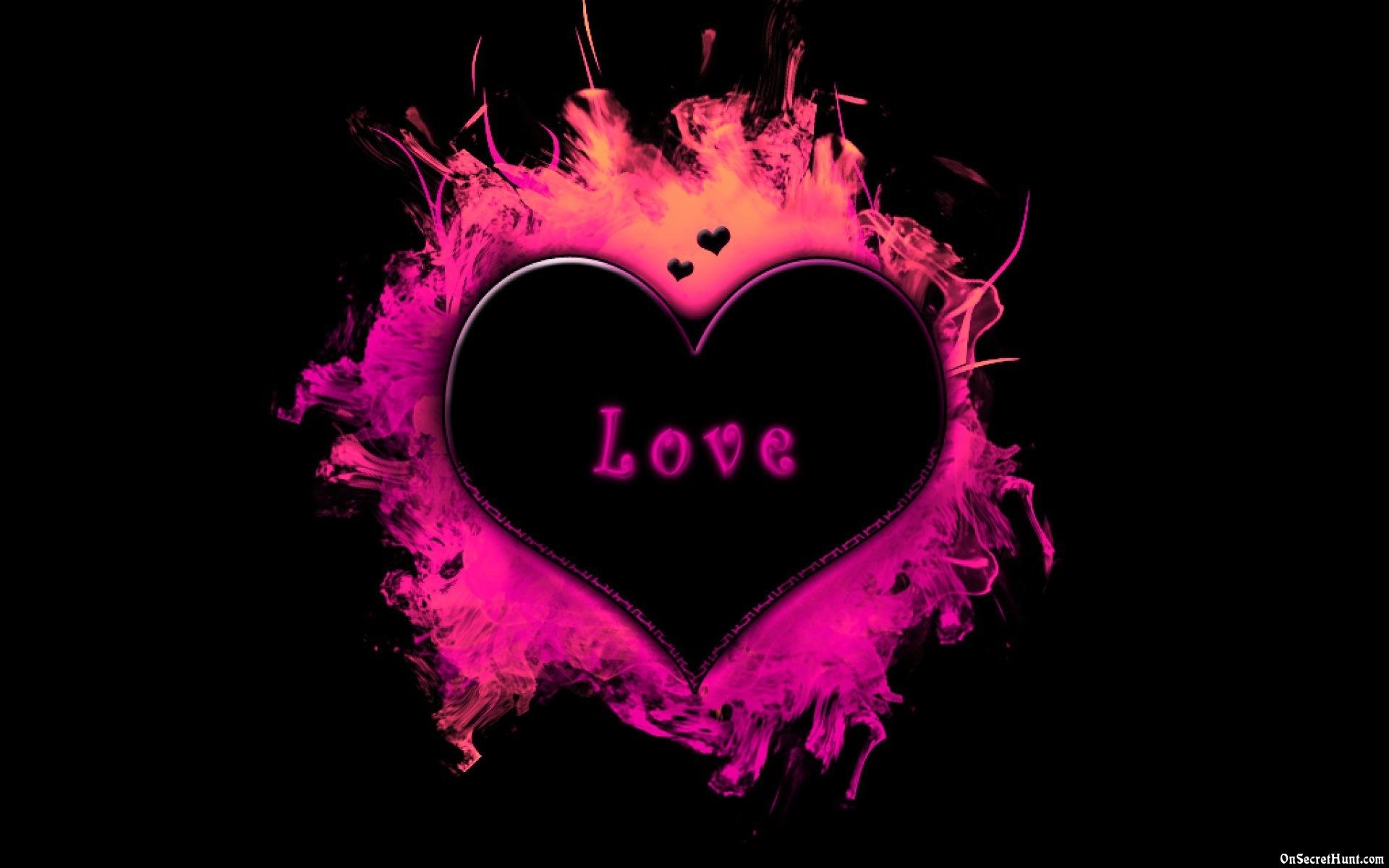 Scritta Love con cuore rosa, 1440x2960 Verticale, OnePlus