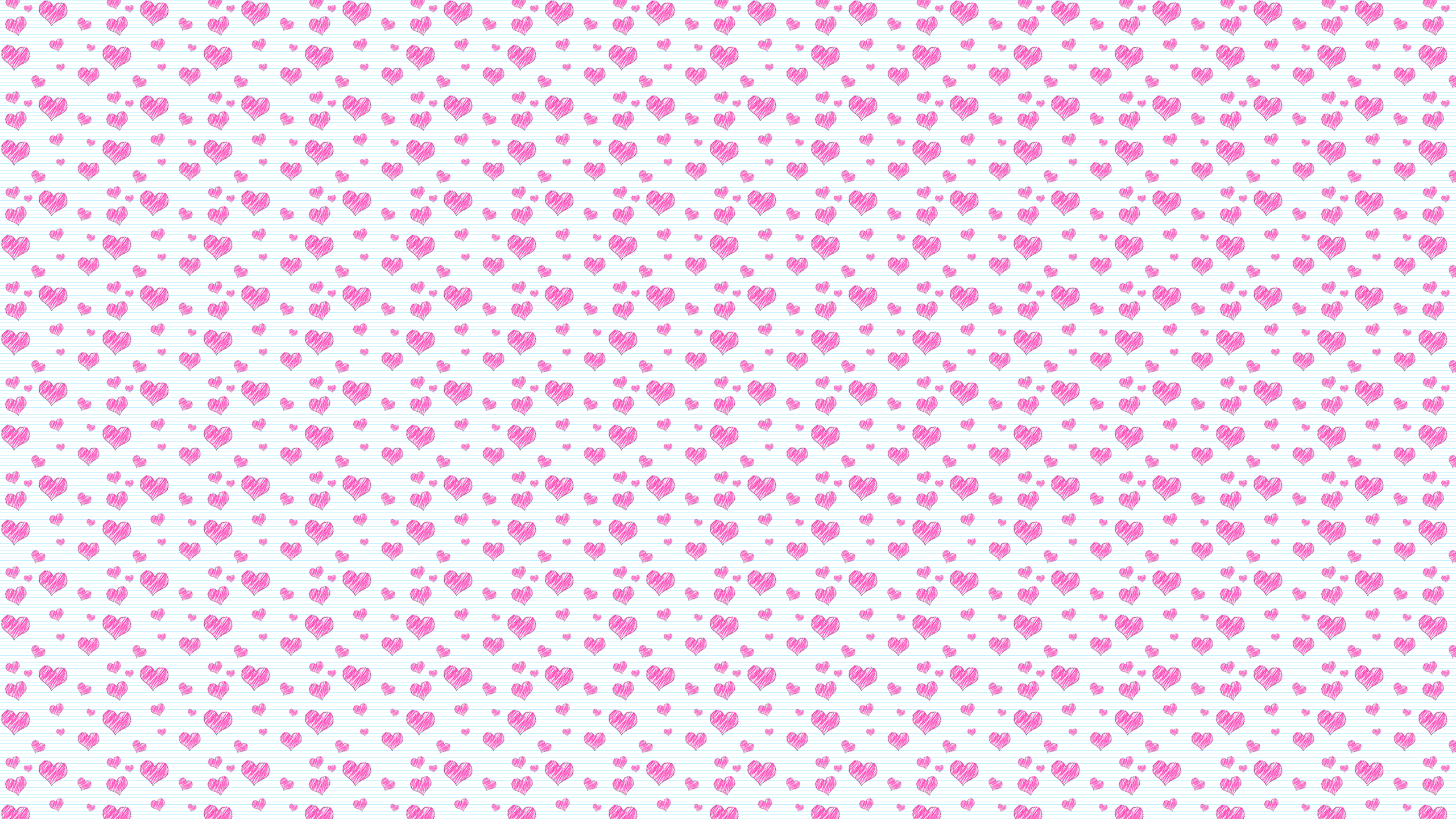 Cuoricini rosa pattern, 2560x1440 2K QHD, PC