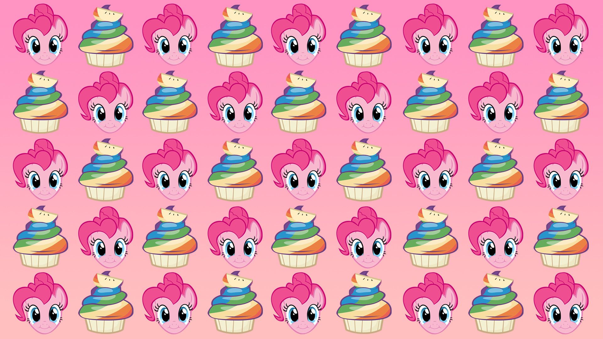 Cupcake e Pinkie Pie sfondo rosa, 1920x1080 Full HD, Desktop