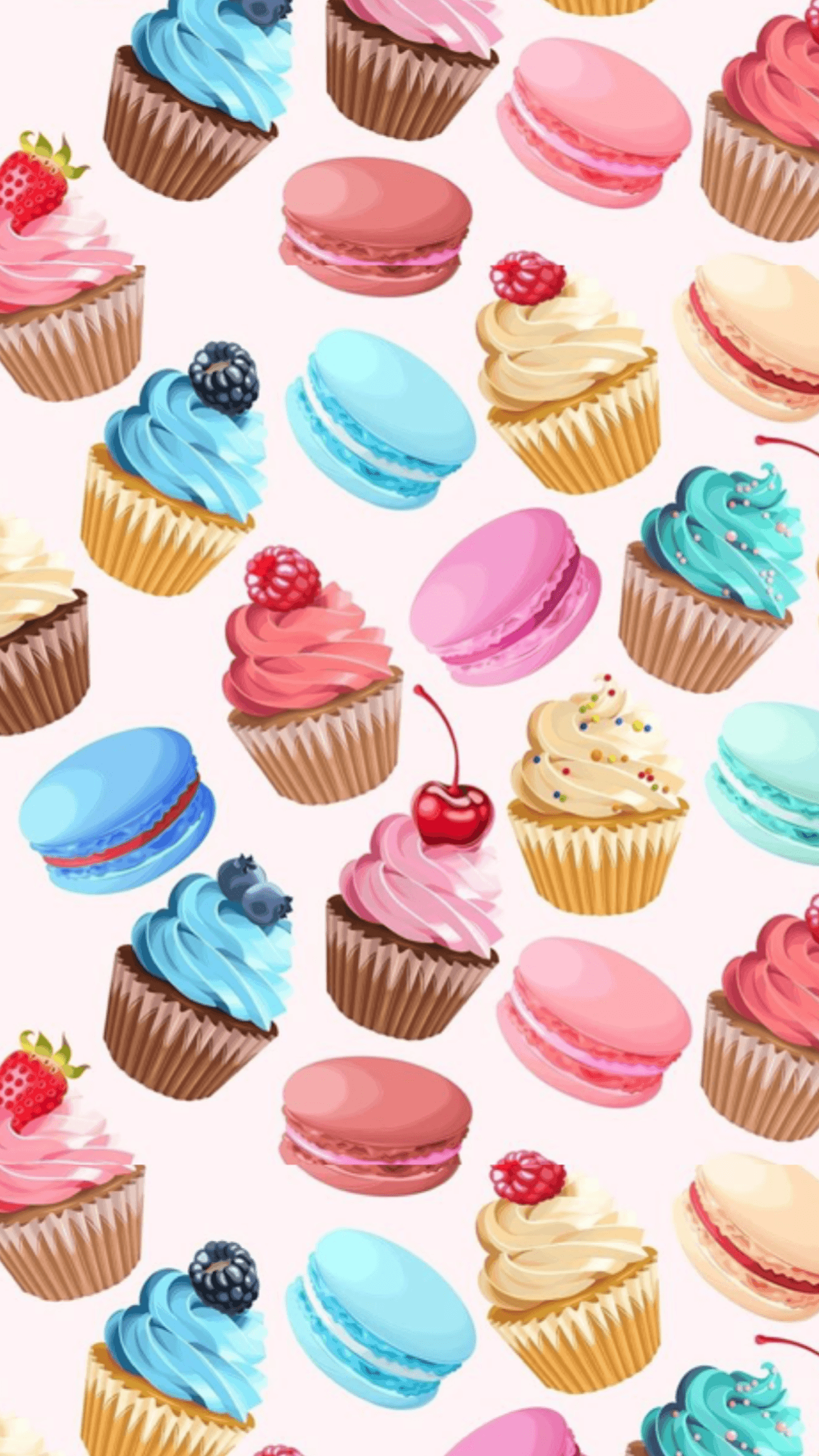 Cupcake e macaron colorati, 1242x2208 Full HD Verticale, iPhone