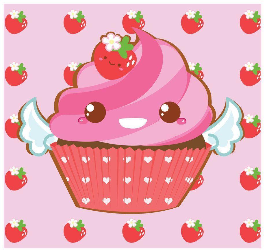 Cupcake kawaii fragola rosa, 917x872 HD, PC