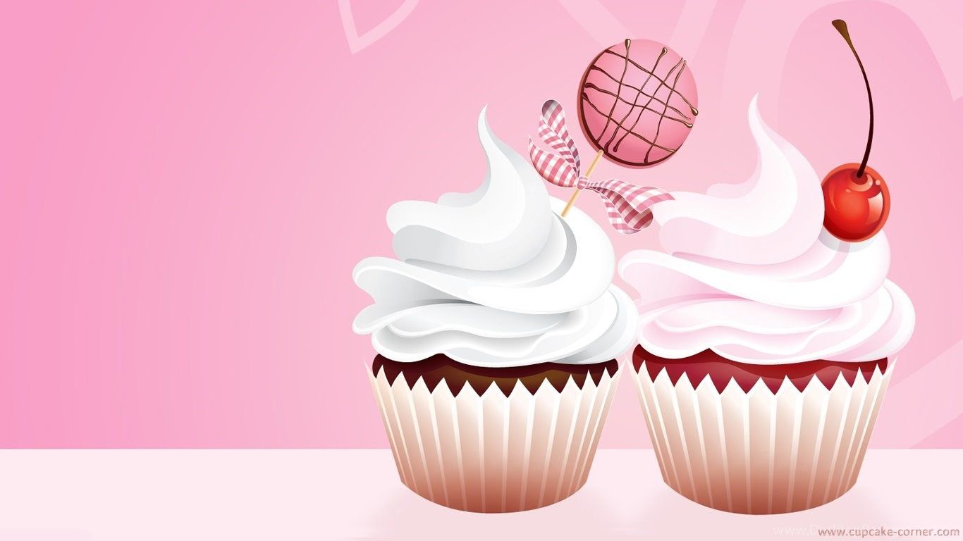 Cupcake carini rosa panna, 1366x768 720p, PC
