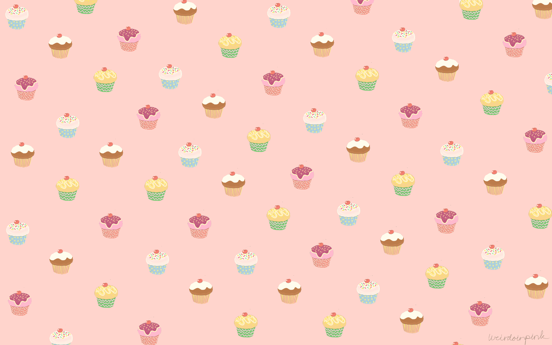 Cupcake pattern sfondo rosa, 1920x1200 Full HD+ WUXGA, Laptop