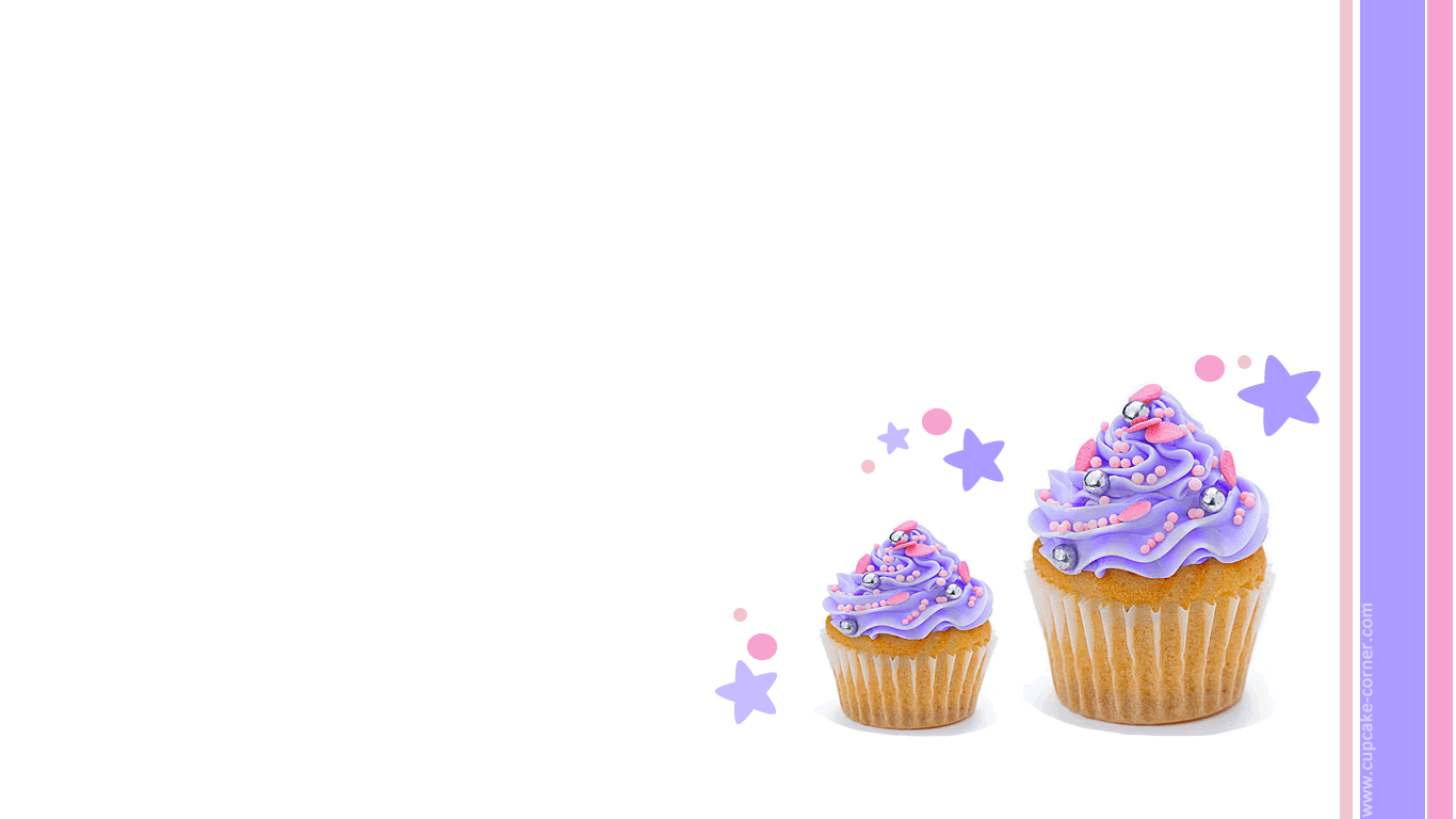 Cupcake cartoon viola stelle, 1366x768 720p, iMac
