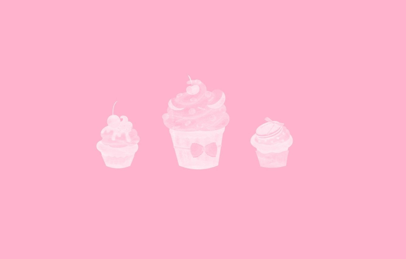Cupcake rosa minimalisti, 1332x850 HD, ROG Asus Laptop