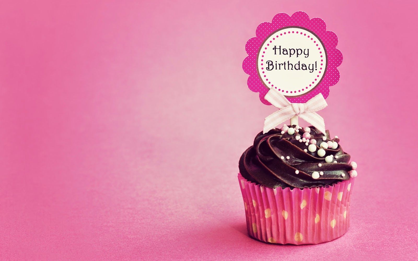 Cupcake cioccolato compleanno rosa, 1600x1000 900p, PC