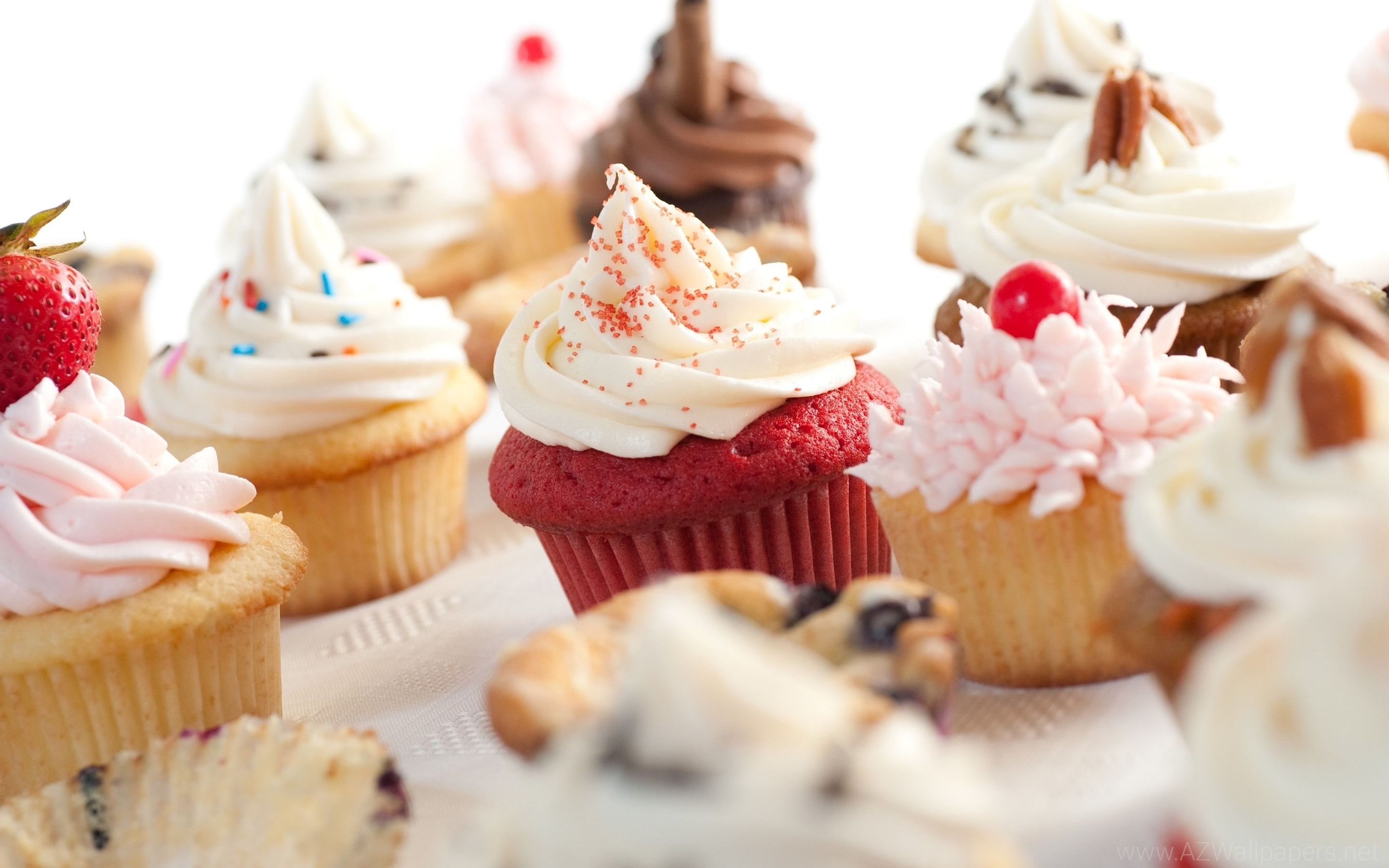 Cupcake decorati con panna e frutta, 2880x1800 2K+, PC