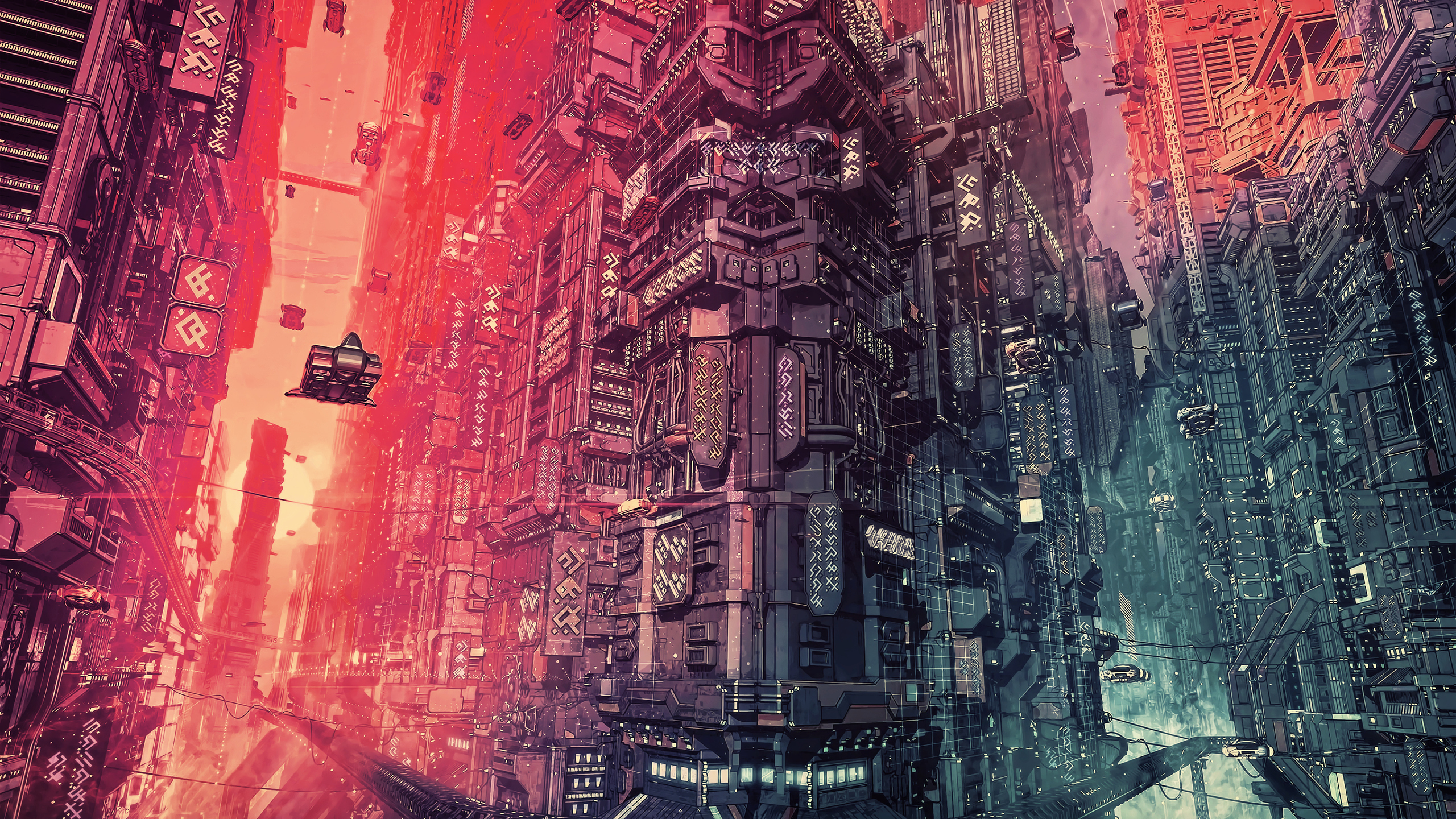 Città cyberpunk futuristica notturna, 2560x1440 1440p, Desktop