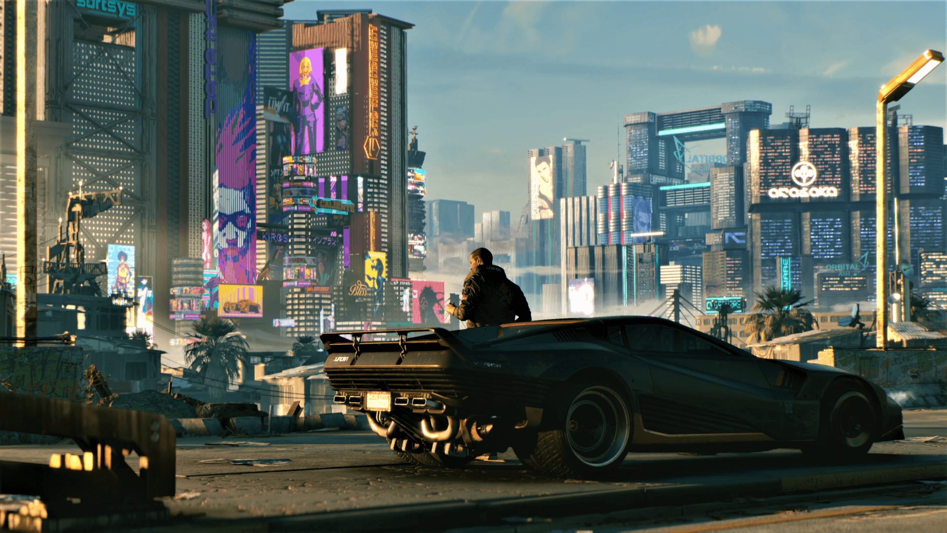 Cyberpunk 2077 città auto, 1920x1080 1080p, PC Desktop