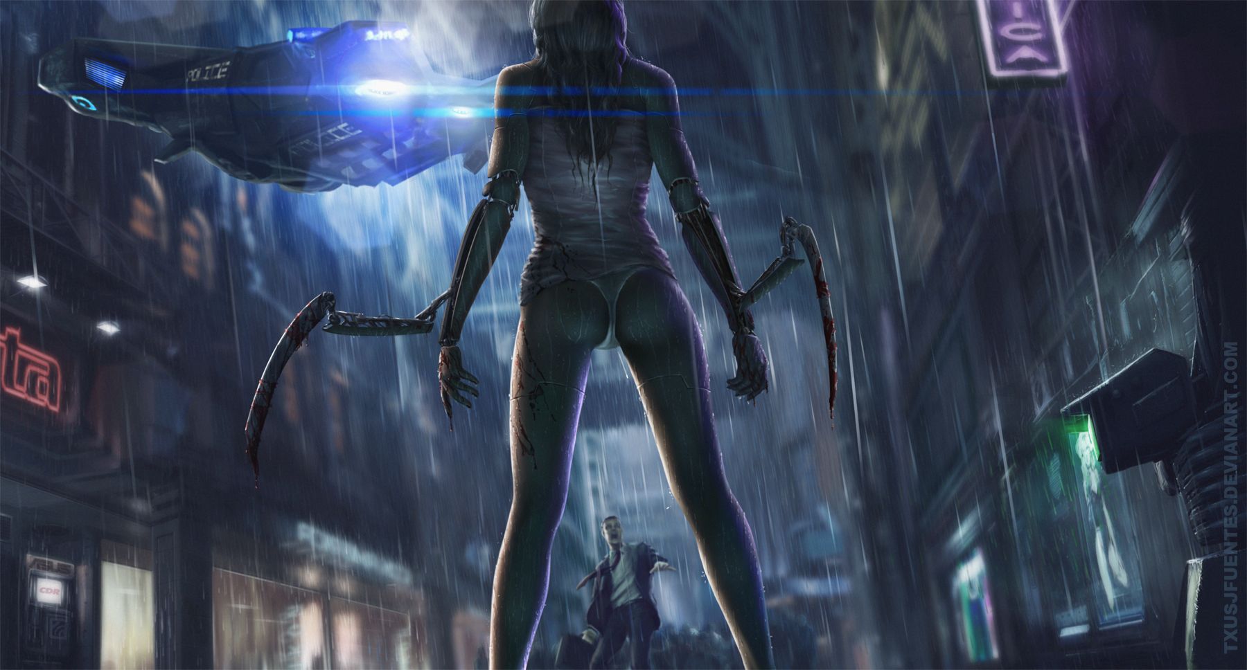 Cyberpunk 2077 fan art donna, RPG open world, 1800x968 HD Ready, Desktop