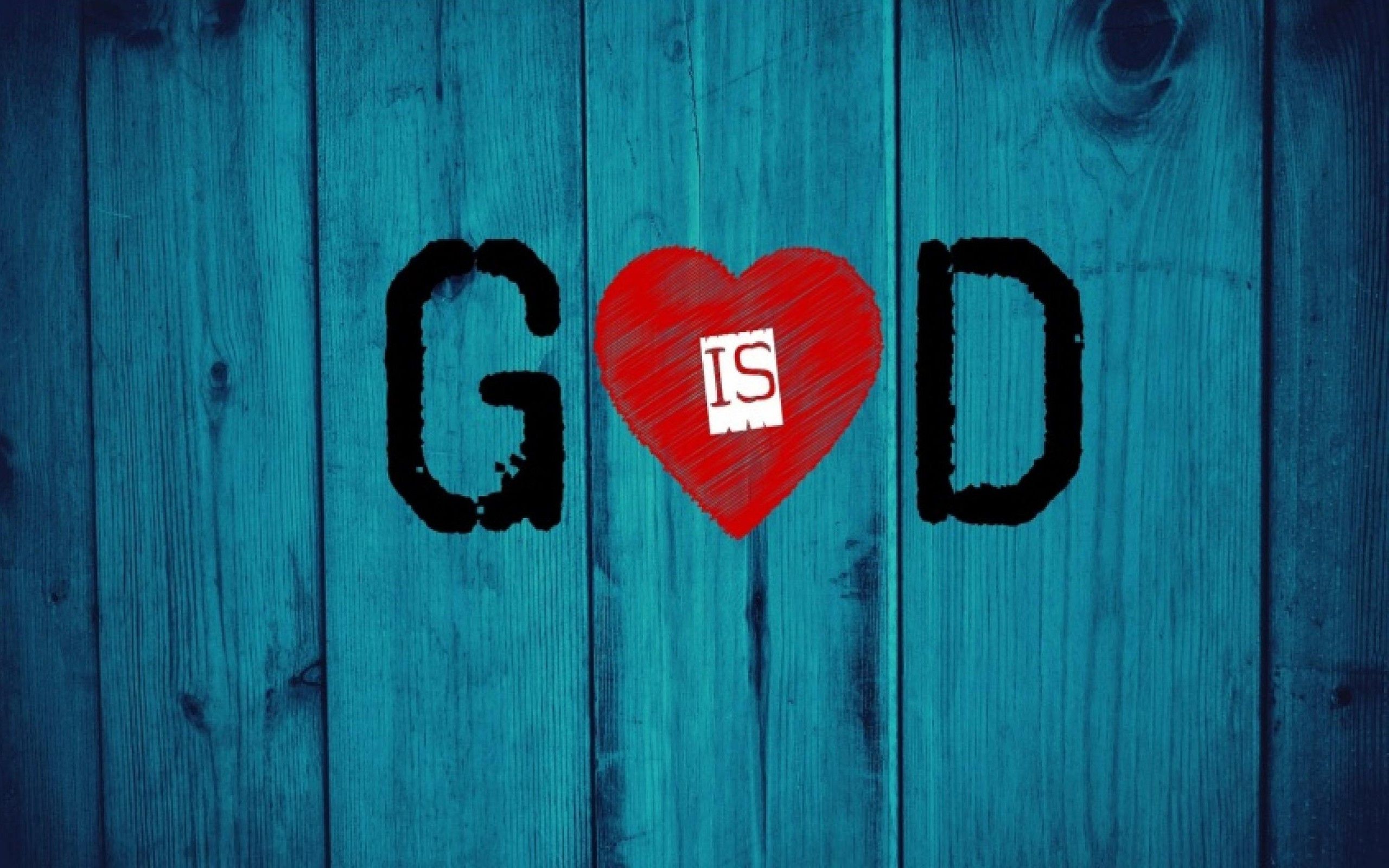 Scritta God Is Love legno, 2560x1600 WQXGA, PC