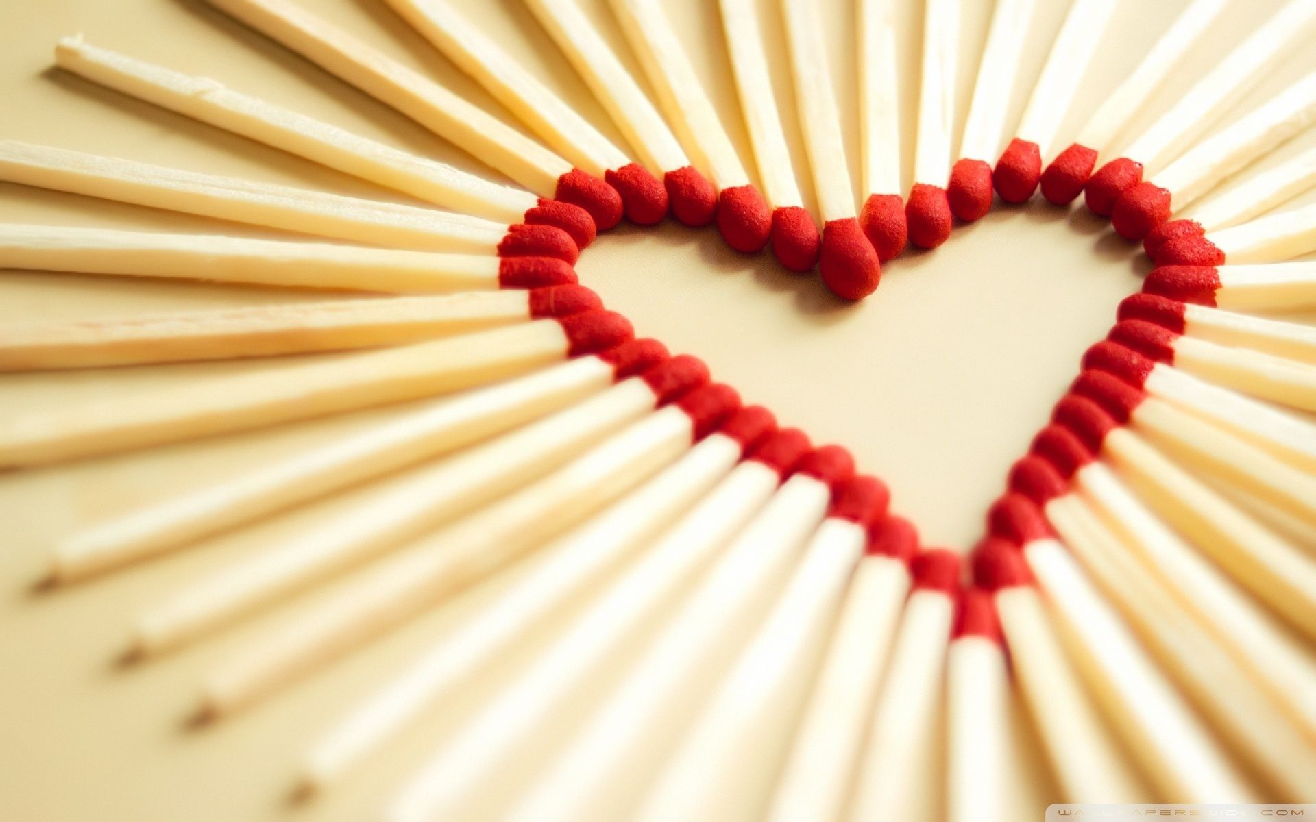 Fiammiferi a forma di cuore, 1920x1200 WUXGA, PC Desktop