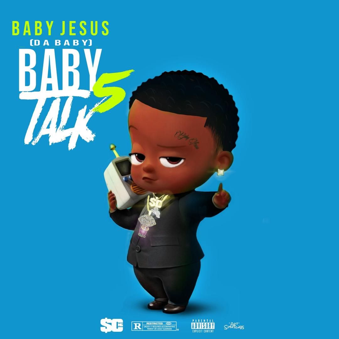 DaBaby cartoon Baby Talk 5, 1080x1080 HD, iMac