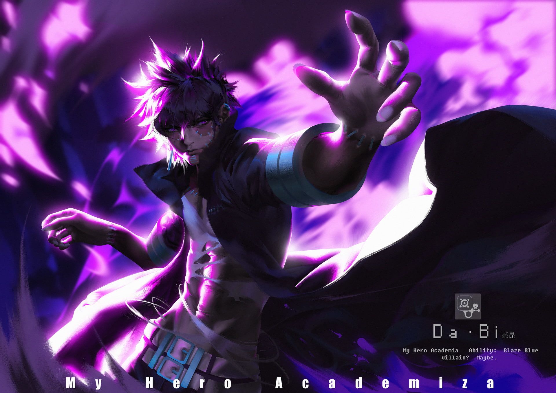 Dabi fiamme blu MHA, 1080x1080 HD, Desktop