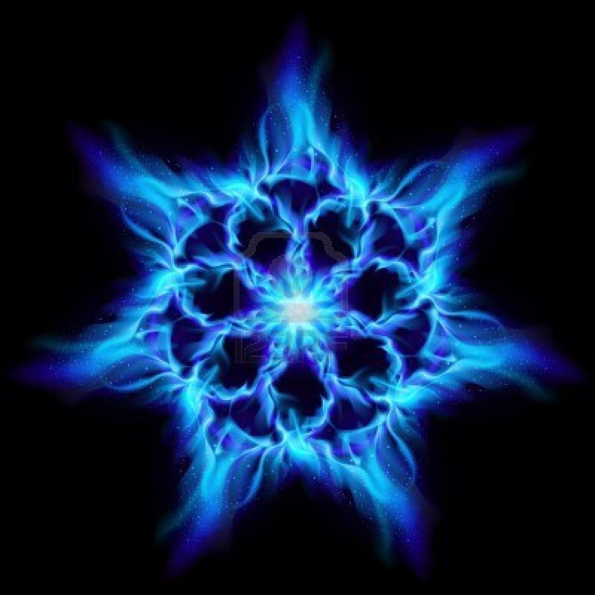 Fiamma blu circolare astratta, 1200x1200 HD, Desktop
