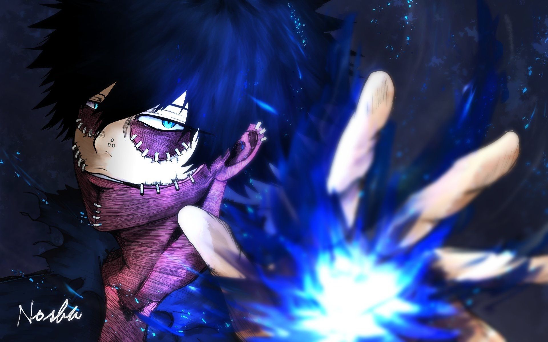 Dabi fiamme blu, My Hero Academia, anime shonen, 1920x1200 WUXGA, Desktop