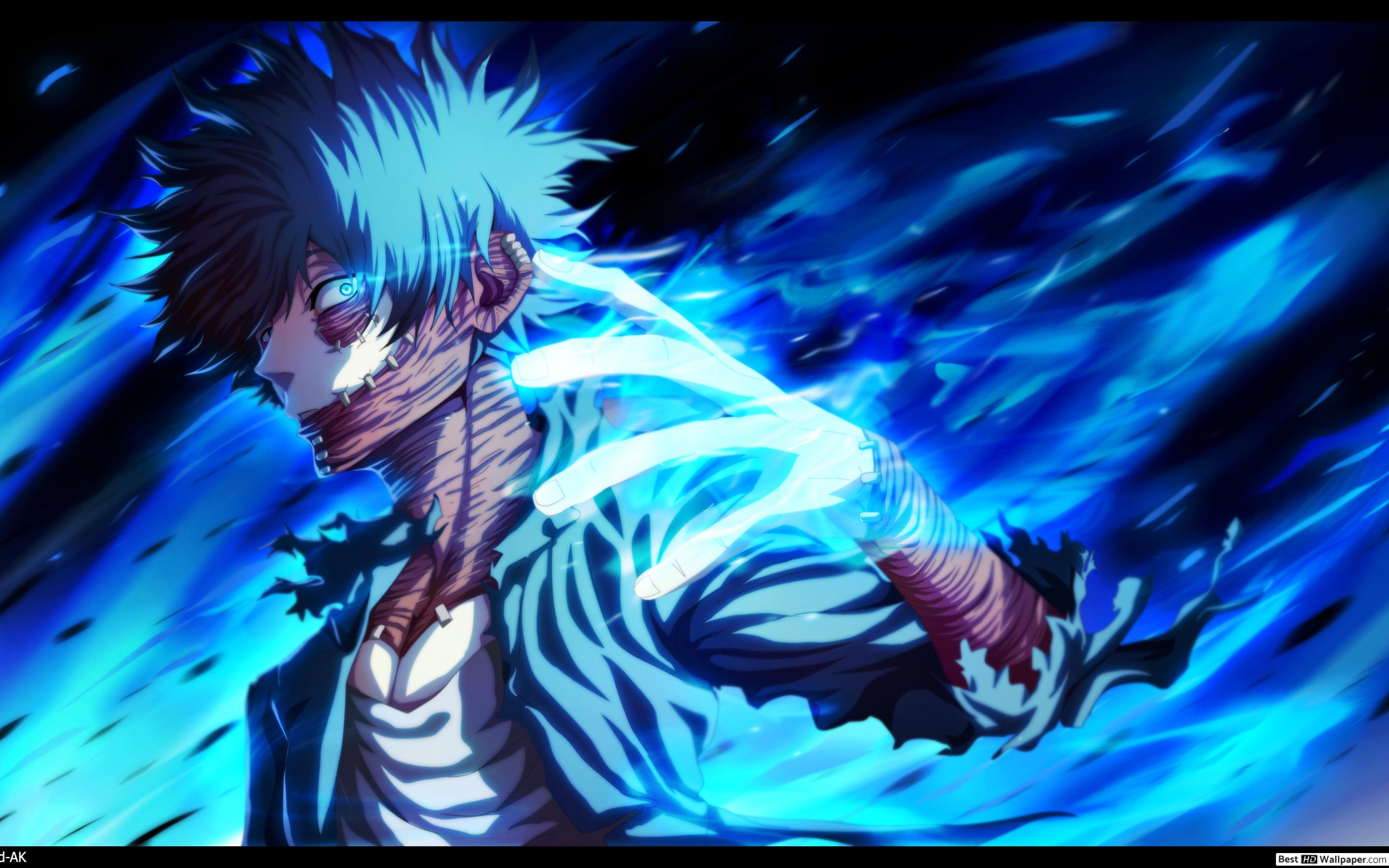 Dabi My Hero Academia fiamme blu, 2880x1800 2K+, MacBook Pro