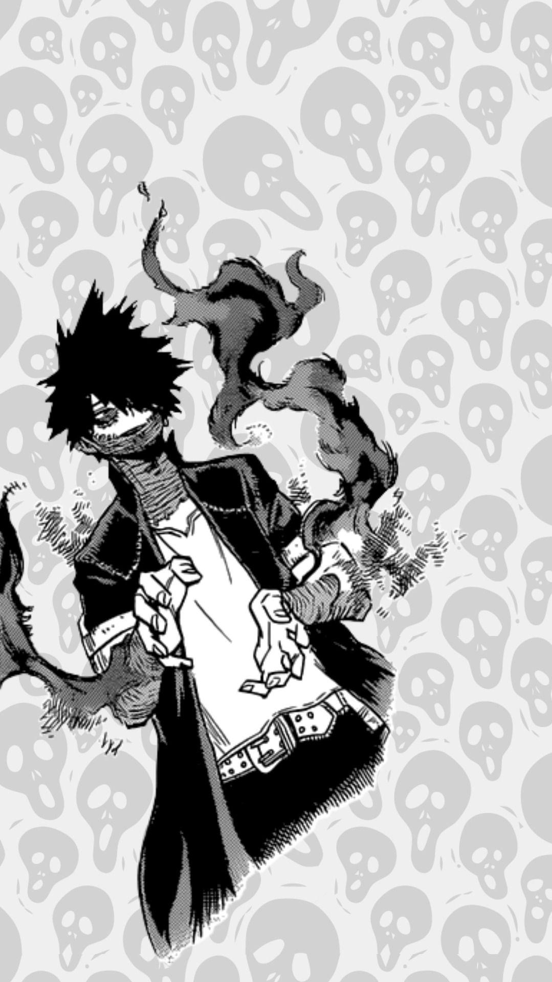 Dabi manga bianco e nero, 1079x1920 Verticale, Telefono