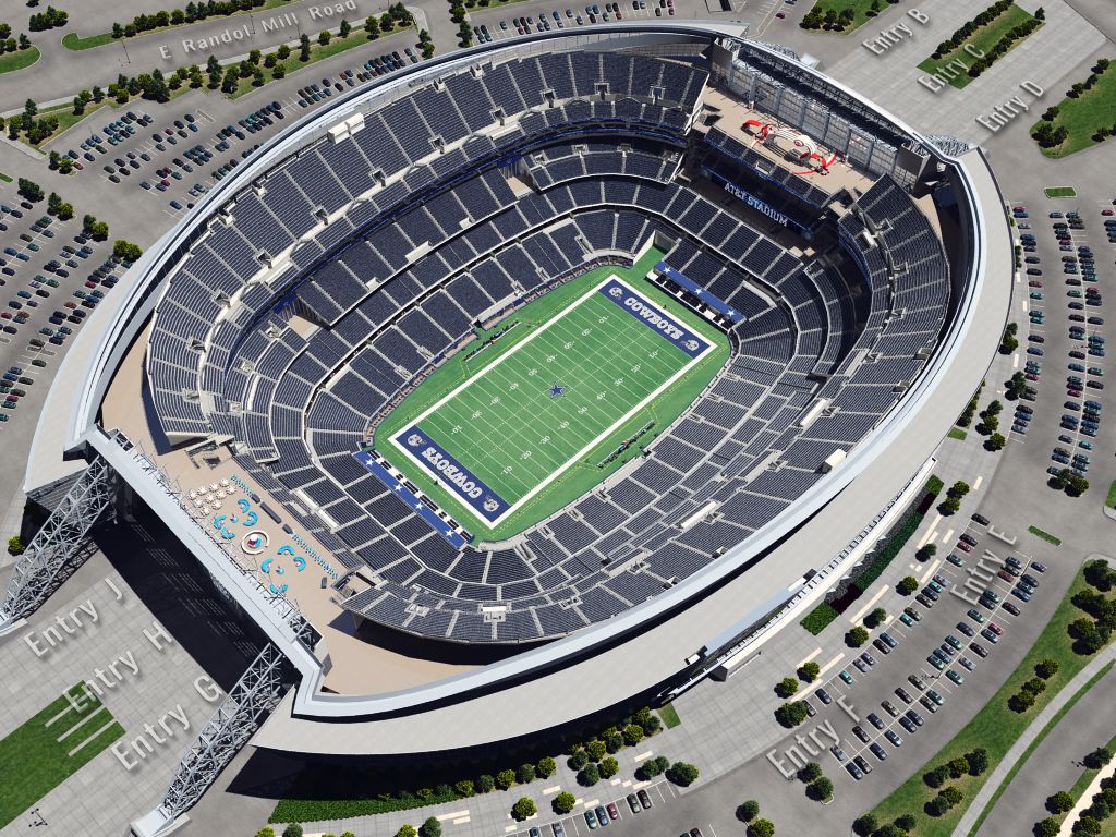 AT&T Stadium vista aerea, 1024x768 HD, Desktop