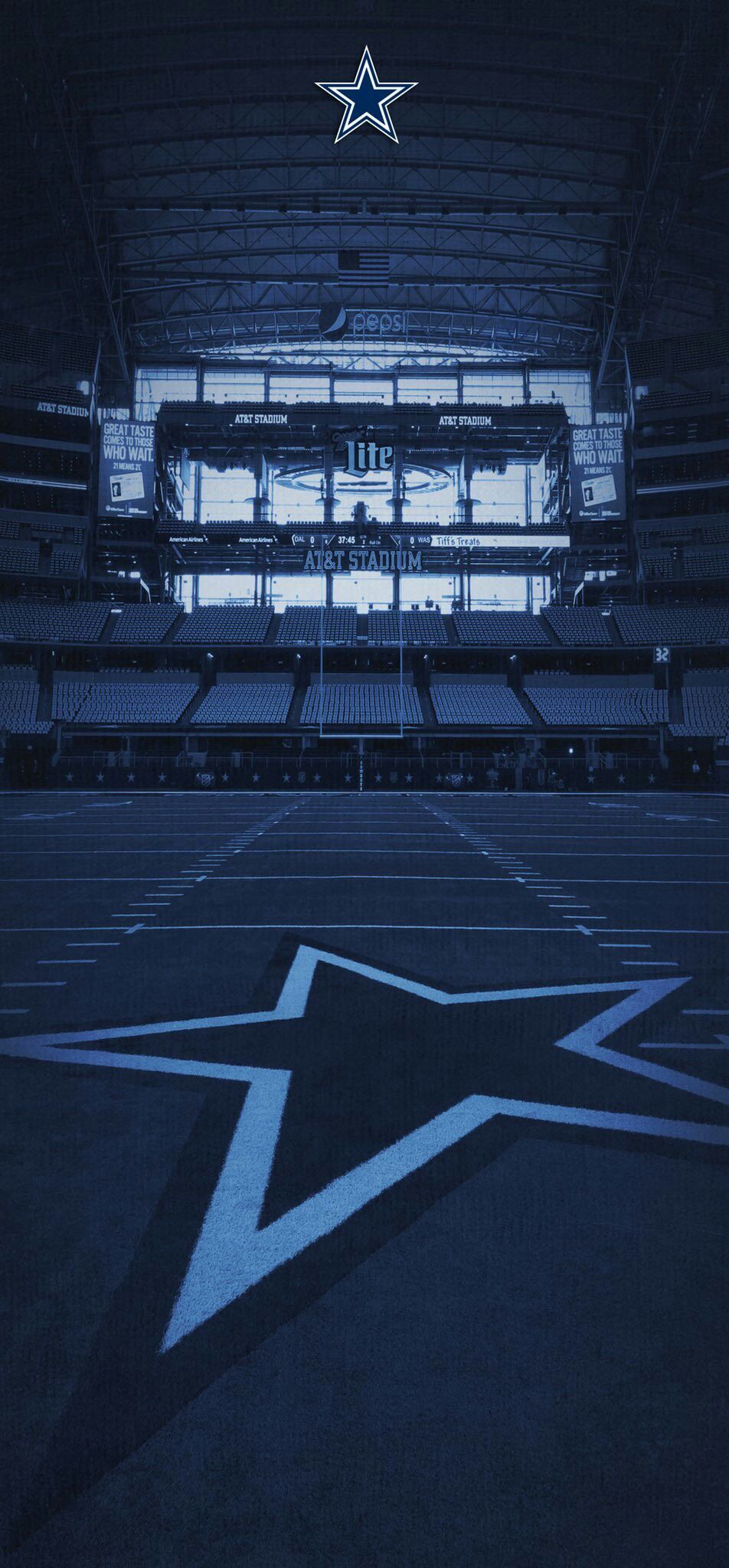 Stadio Dallas Cowboys notturno, AT&T Stadium, 952x2048 Full HD Verticale, iPhone