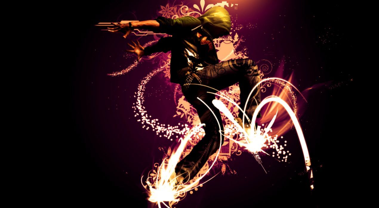 Ballerino hip hop luci dorate, 1270x698 HD, Laptop