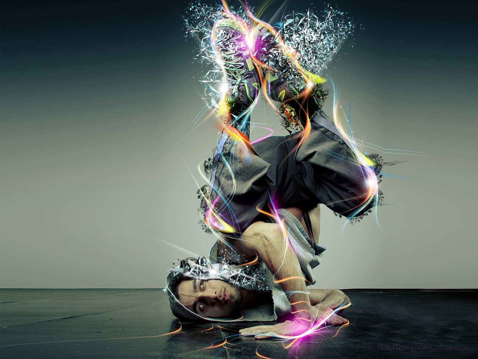 Breakdancer con luci colorate 3D, 1600x1200 900p, PC